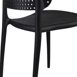 Silla Apilable de PVC – Diseño Moderno y Funcional (Negro)
