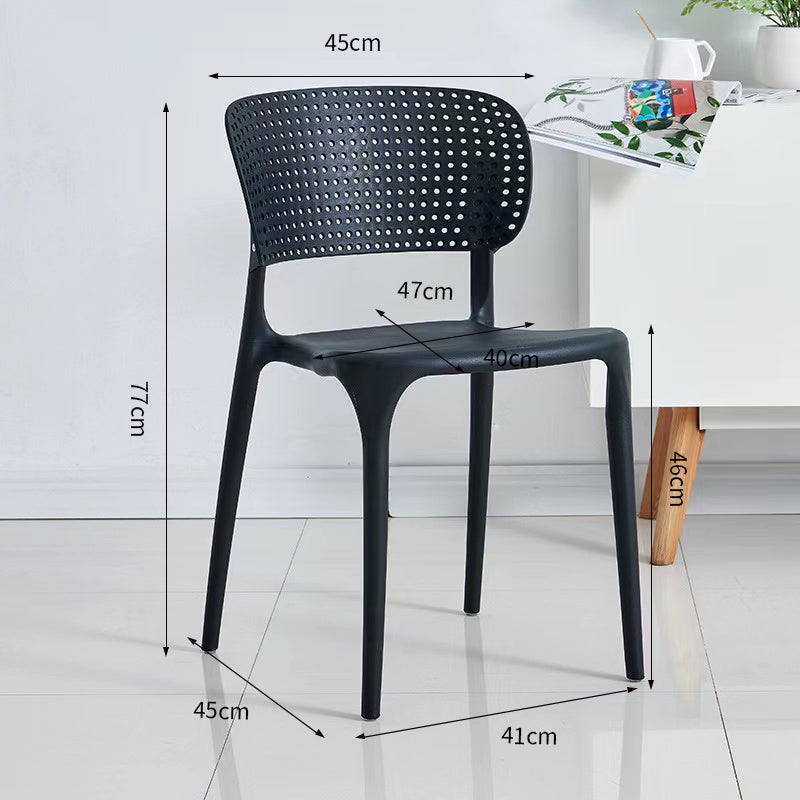 Silla Apilable de PVC – Diseño Moderno y Funcional (Negro)