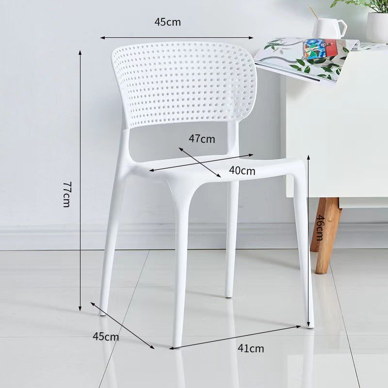 Silla Apilable de PVC – Diseño Moderno y Funcional (Blanco)