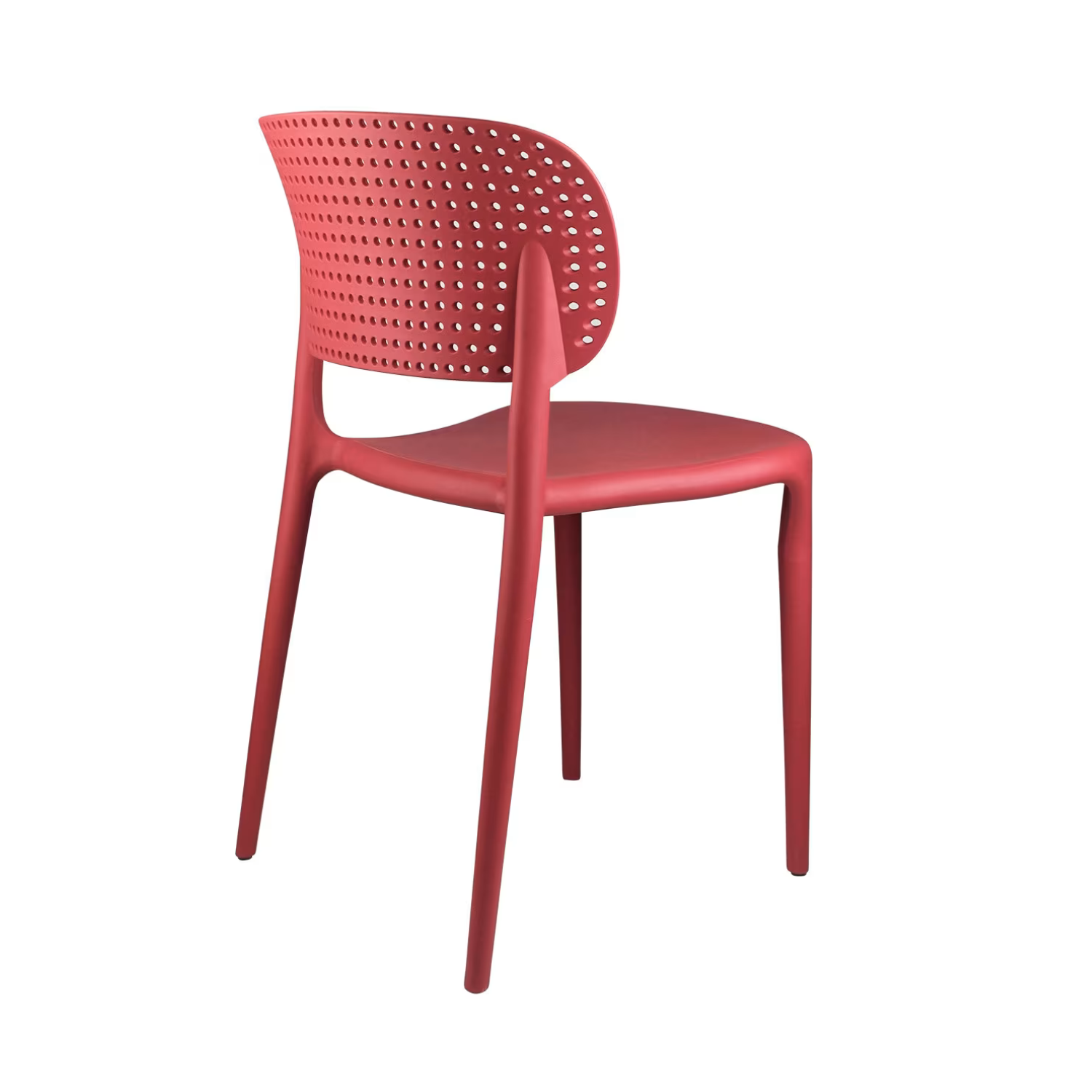Silla Apilable de PVC – Diseño Moderno y Funcional (Rojo)