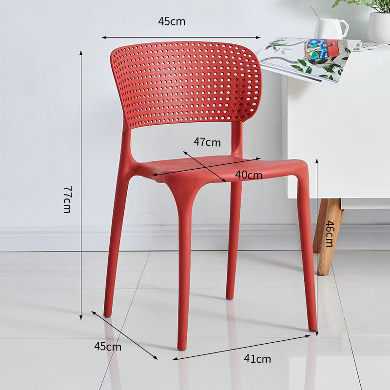 Silla Apilable de PVC – Diseño Moderno y Funcional (Rojo)