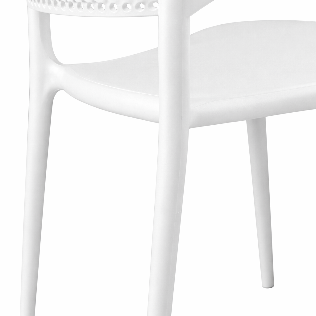 Silla Apilable de PVC – Diseño Moderno y Funcional (Blanco)