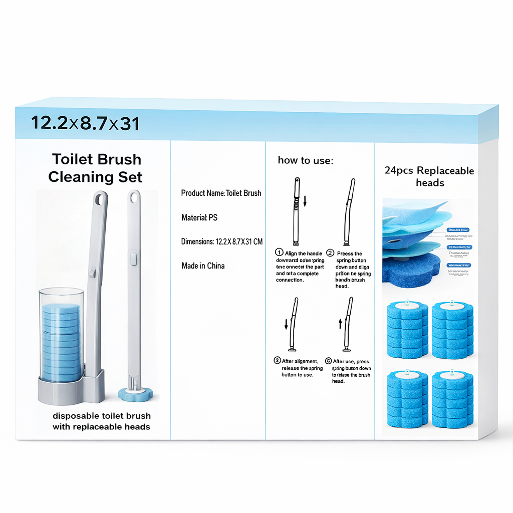 Cepillo Limpiador De Inodoro Wc Desechable 24 Cargas