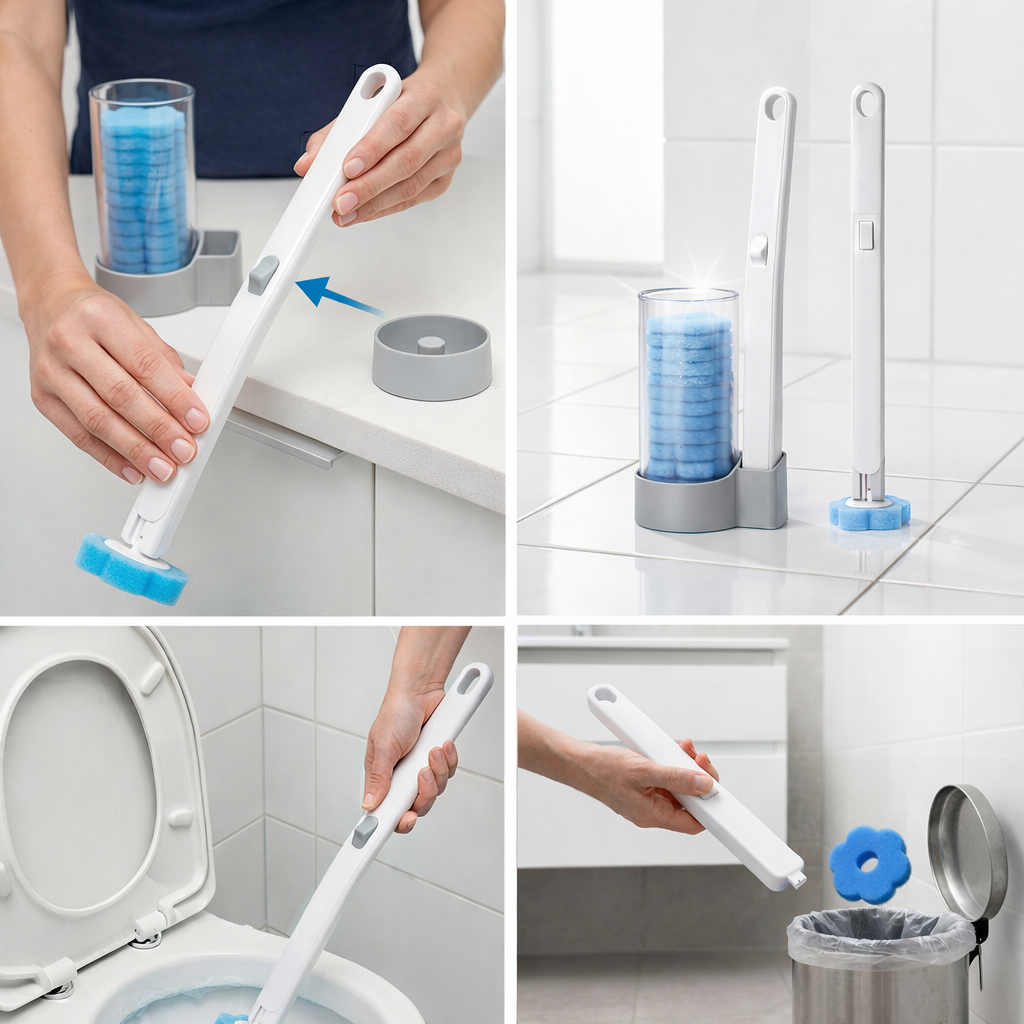 Cepillo Limpiador De Inodoro Wc Desechable 24 Cargas