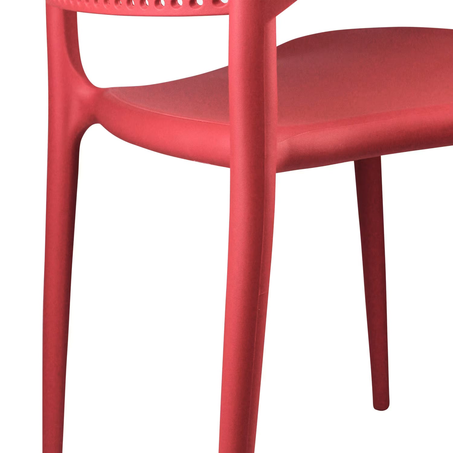 Silla Apilable de PVC – Diseño Moderno y Funcional (Rojo)
