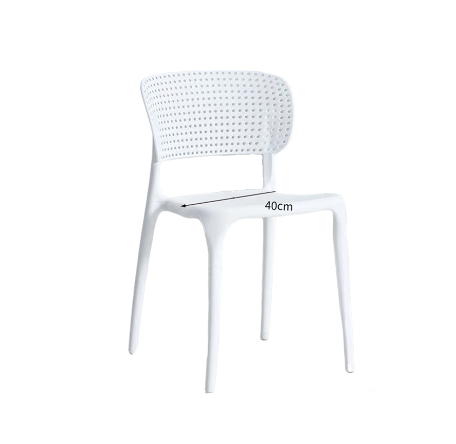 Silla Apilable de PVC – Diseño Moderno y Funcional (Blanco)