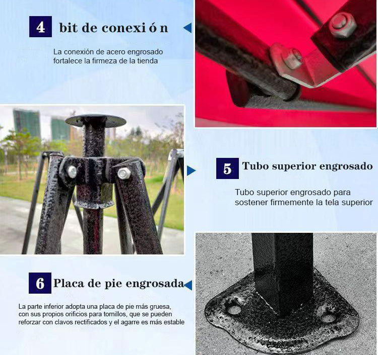 Toldo Plegable 3x3 Impermeable Color Blanco