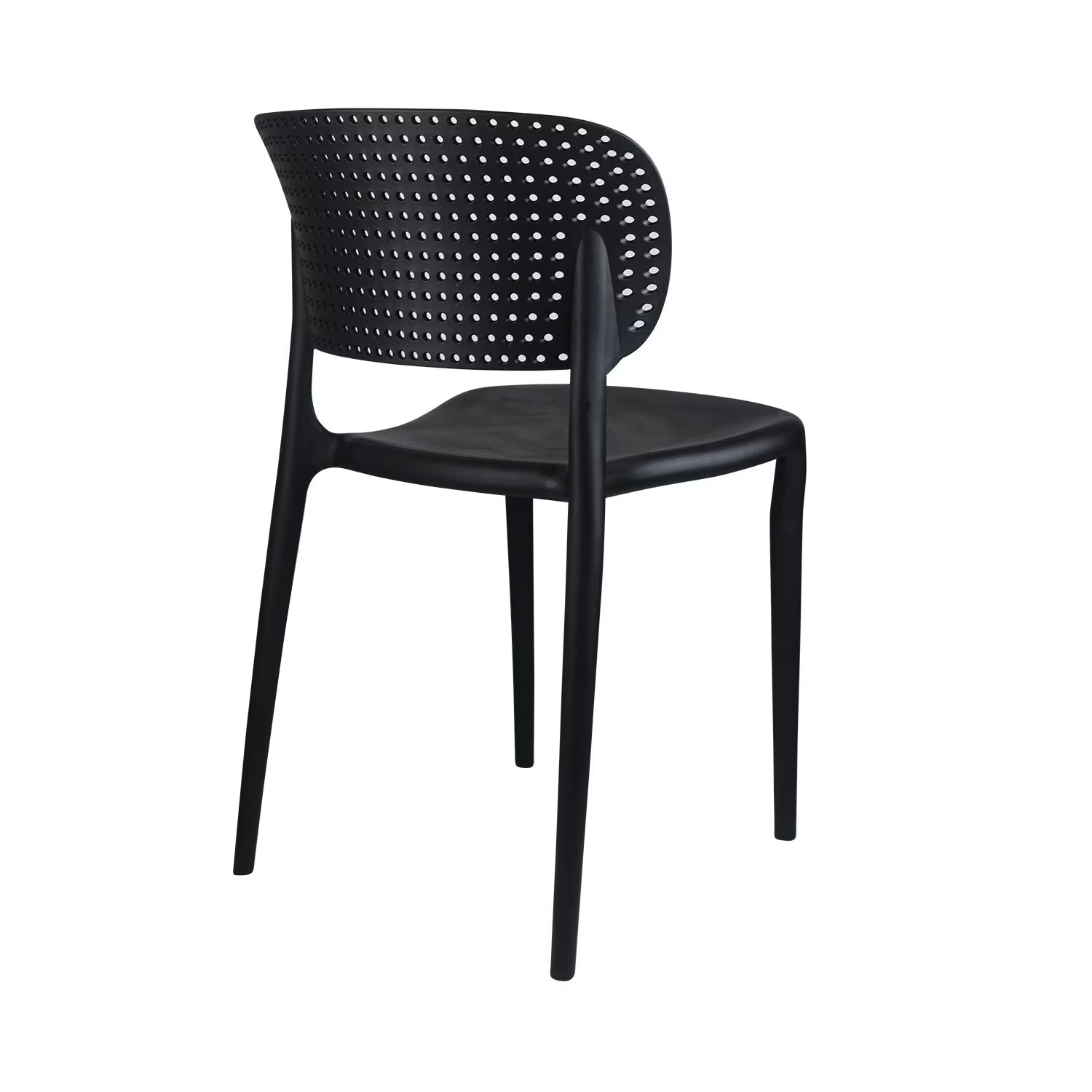 Silla Apilable de PVC – Diseño Moderno y Funcional (Negro)